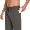imageCOOFANDY Men Cotton Yoga Pants Casual Sweatpants Jogger Open Bottom Lounge Pants with PocketsDark Gray