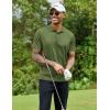 imageCOOFANDY Men Golf Polo Shirts Short Sleeve Dry Fit Moisture Wicking Shirts Casual Collared Athletic TeesArmy Green