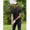 imageCOOFANDY Men Golf Polo Shirts Short Sleeve Dry Fit Moisture Wicking Shirts Casual Collared Athletic TeesBlack