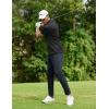 imageCOOFANDY Men Golf Polo Shirts Short Sleeve Dry Fit Moisture Wicking Shirts Casual Collared Athletic TeesBlack