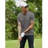 imageCOOFANDY Men Golf Polo Shirts Short Sleeve Dry Fit Moisture Wicking Shirts Casual Collared Athletic TeesDark Grey