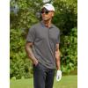 imageCOOFANDY Men Golf Polo Shirts Short Sleeve Dry Fit Moisture Wicking Shirts Casual Collared Athletic TeesDark Grey