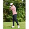 imageCOOFANDY Men Golf Polo Shirts Short Sleeve Dry Fit Moisture Wicking Shirts Casual Collared Athletic TeesDark Pink