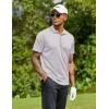 imageCOOFANDY Men Golf Polo Shirts Short Sleeve Dry Fit Moisture Wicking Shirts Casual Collared Athletic TeesLight Grey