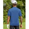 imageCOOFANDY Men Golf Polo Shirts Short Sleeve Dry Fit Moisture Wicking Shirts Casual Collared Athletic TeesNavy