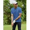 imageCOOFANDY Men Golf Polo Shirts Short Sleeve Dry Fit Moisture Wicking Shirts Casual Collared Athletic TeesNavy