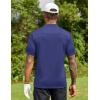 imageCOOFANDY Men Golf Polo Shirts Short Sleeve Dry Fit Moisture Wicking Shirts Casual Collared Athletic TeesNavy Blue