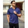 imageCOOFANDY Men Golf Polo Shirts Short Sleeve Dry Fit Moisture Wicking Shirts Casual Collared Athletic TeesNavy Blue
