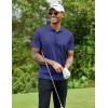 imageCOOFANDY Men Golf Polo Shirts Short Sleeve Dry Fit Moisture Wicking Shirts Casual Collared Athletic TeesNavy Blue
