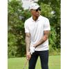 imageCOOFANDY Men Golf Polo Shirts Short Sleeve Dry Fit Moisture Wicking Shirts Casual Collared Athletic TeesWhite