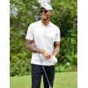 imageCOOFANDY Men Golf Polo Shirts Short Sleeve Dry Fit Moisture Wicking Shirts Casual Collared Athletic TeesWhite