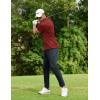 imageCOOFANDY Men Golf Polo Shirts Short Sleeve Dry Fit Moisture Wicking Shirts Casual Collared Athletic TeesWine Red