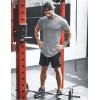 imageCOOFANDY Men Muscle Workout T Shirt Gym Bodybuilding Active Short Sleeve Tee Top BlackTwo Pack Black Usa FlagLight Grey