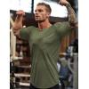 imageCOOFANDY Men Muscle Workout T Shirt Gym Bodybuilding Active Short Sleeve Tee Top BlackTwo Pack BlackArmy Green