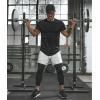 imageCOOFANDY Men Muscle Workout T Shirt Gym Bodybuilding Active Short Sleeve Tee Top BlackTwo Pack BlackArmy Green