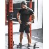 imageCOOFANDY Men Muscle Workout T Shirt Gym Bodybuilding Active Short Sleeve Tee Top BlackTwo Pack BlackArmy Green