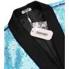 imageCOOFANDY Men Shiny Sequin Blazer Tuxedo Party Dinner Prom One Button Suit JacketBlue2
