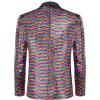 imageCOOFANDY Men Shiny Sequin Blazer Tuxedo Party Dinner Prom One Button Suit JacketPat3