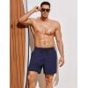 imageCOOFANDY Men Swim Trunk with Compression Liner 2 in 1 Swimwear Bathing Suit Quick Dry Board ShortNavy Blue