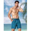 imageCOOFANDY Men Swim Trunk with Compression Liner 2 in 1 Swimwear Bathing Suit Quick Dry Board ShortPeacock Bluehollow Out Liner