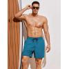 imageCOOFANDY Men Swim Trunk with Compression Liner 2 in 1 Swimwear Bathing Suit Quick Dry Board ShortPeacock Bluehollow Out Liner