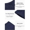 imageCOOFANDY Mens 2 Piece Outfit Vintage Short Sleeve Button Down Knit Polo Shirts Casual Beach Shorts SetsNavy Blue  White