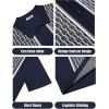 imageCOOFANDY Mens 2 Piece Outfit Vintage Short Sleeve Button Down Knit Polo Shirts Casual Beach Shorts SetsNavy Blue  White