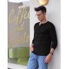 imageCOOFANDY Mens 2Pack Slim Fit Henley Shirts Long Sleeve Lightweight Fashion Casual Cotton Basic T ShirtsBlackLight Gray