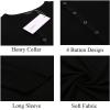 imageCOOFANDY Mens 2Pack Slim Fit Henley Shirts Long Sleeve Lightweight Fashion Casual Cotton Basic T ShirtsBlackNavy Blue
