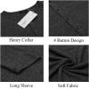 imageCOOFANDY Mens 2Pack Slim Fit Henley Shirts Long Sleeve Lightweight Fashion Casual Cotton Basic T ShirtsDark Gray