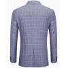 imageCOOFANDY Mens Blazer Casual Slim Fit Sport Coats Two Button Lightweight Suit JacketCheckered Blazer  Blue