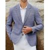 imageCOOFANDY Mens Blazer Casual Slim Fit Sport Coats Two Button Lightweight Suit JacketCheckered Blazer  Blue
