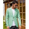 imageCOOFANDY Mens Blazer Casual Slim Fit Sport Coats Two Button Lightweight Suit JacketMint Green