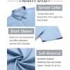 imageCOOFANDY Mens Button Down Shirt Short Sleeve Casual Shirt for Men Summer Business Casual Dress ShirtClear Blue