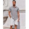 imageCOOFANDY Mens Button Down Shirt Short Sleeve Casual Shirt for Men Summer Business Casual Dress ShirtGrey