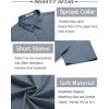imageCOOFANDY Mens Button Down Shirt Short Sleeve Casual Shirt for Men Summer Business Casual Dress ShirtGrey Blue