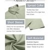 imageCOOFANDY Mens Button Down Shirt Short Sleeve Casual Shirt for Men Summer Business Casual Dress ShirtLight Green