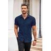 imageCOOFANDY Mens Button Down Shirt Short Sleeve Casual Shirt for Men Summer Business Casual Dress ShirtNavy Anchorwhite
