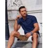 imageCOOFANDY Mens Button Down Shirt Short Sleeve Casual Shirt for Men Summer Business Casual Dress ShirtNavy Anchorwhite