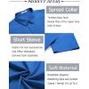 imageCOOFANDY Mens Button Down Shirt Short Sleeve Casual Shirt for Men Summer Business Casual Dress ShirtOcean Blue