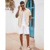 imageCOOFANDY Mens Button Down Shirts Short Sleeve Casual Shirts Summer Beach Shirts Vacation Wedding Shirts with PocketBeige