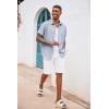 imageCOOFANDY Mens Button Down Shirts Short Sleeve Casual Shirts Summer Beach Shirts Vacation Wedding Shirts with PocketLake Blue