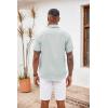 imageCOOFANDY Mens Button Down Shirts Short Sleeve Casual Shirts Summer Beach Shirts Vacation Wedding Shirts with PocketLight Blue