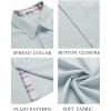 imageCOOFANDY Mens Button Down Shirts Short Sleeve Casual Shirts Summer Beach Shirts Vacation Wedding Shirts with PocketLight Blue