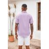 imageCOOFANDY Mens Button Down Shirts Short Sleeve Casual Shirts Summer Beach Shirts Vacation Wedding Shirts with PocketLight Purple