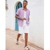 imageCOOFANDY Mens Button Down Shirts Short Sleeve Casual Shirts Summer Beach Shirts Vacation Wedding Shirts with PocketLight Purple