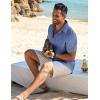 imageCOOFANDY Mens Button Down Short Sleeve Shirt Casual Beach Shirt Summer Vacation Textured ShirtsDenim Blue