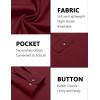 imageCOOFANDY Mens Casual Button Down Shirts Long Sleeve WrinkleFree Shirt Lightweight Shirt JacketBurgundy