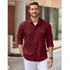 imageCOOFANDY Mens Casual Button Down Shirts Long Sleeve WrinkleFree Shirt Lightweight Shirt JacketBurgundy