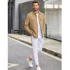 imageCOOFANDY Mens Casual Button Down Shirts Long Sleeve WrinkleFree Shirt Lightweight Shirt JacketKhaki